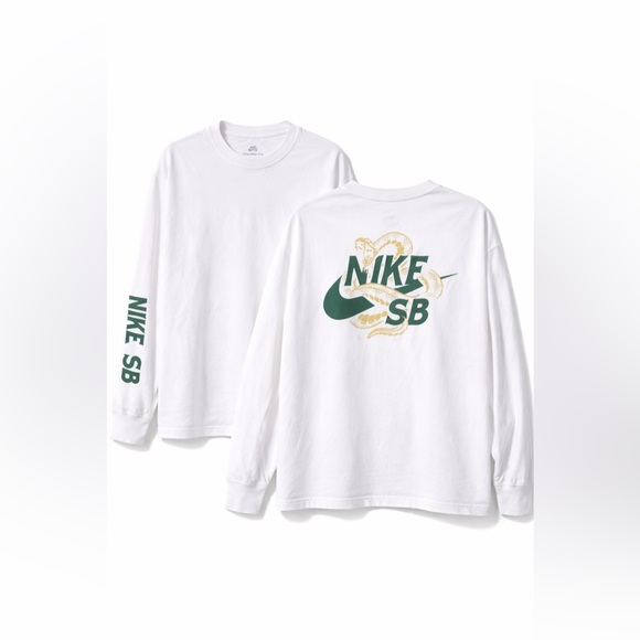 Nike Other - Nike SB Snake Graphic Long Sleeve Shirt White Men’s Large Skateboarding Tee